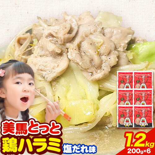 【ふるさと納税】味付け肉 美馬とっと 鶏ハラミ 塩だれ味 200g × 6パック まるほ食品株式会社 《30日以内に出荷予定(土日祝除く)》 ふ..