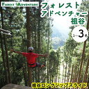 【ふるさと納税】 フォレストアドベンチャー祖谷 1〜3名 祖谷ロングジップスライド 利用券 ジップライン アクティビティ 徳島県 三好市 みよし 体験 観光 旅...