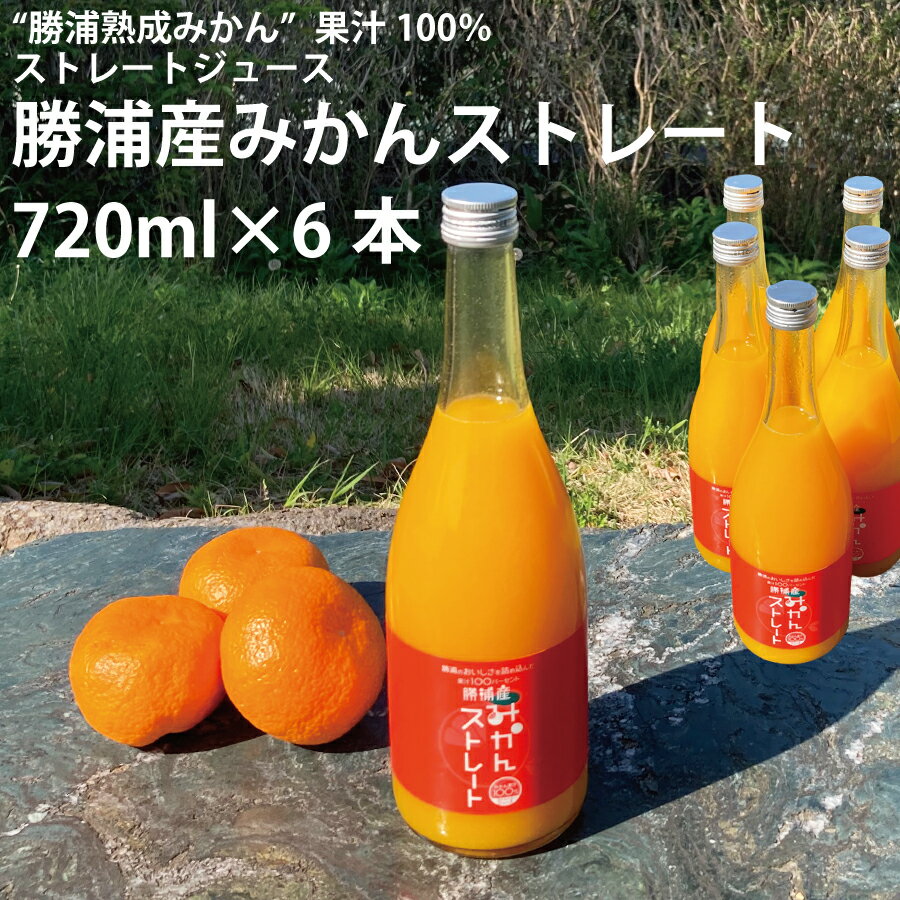 勝浦産みかんストレート 720ml×6本