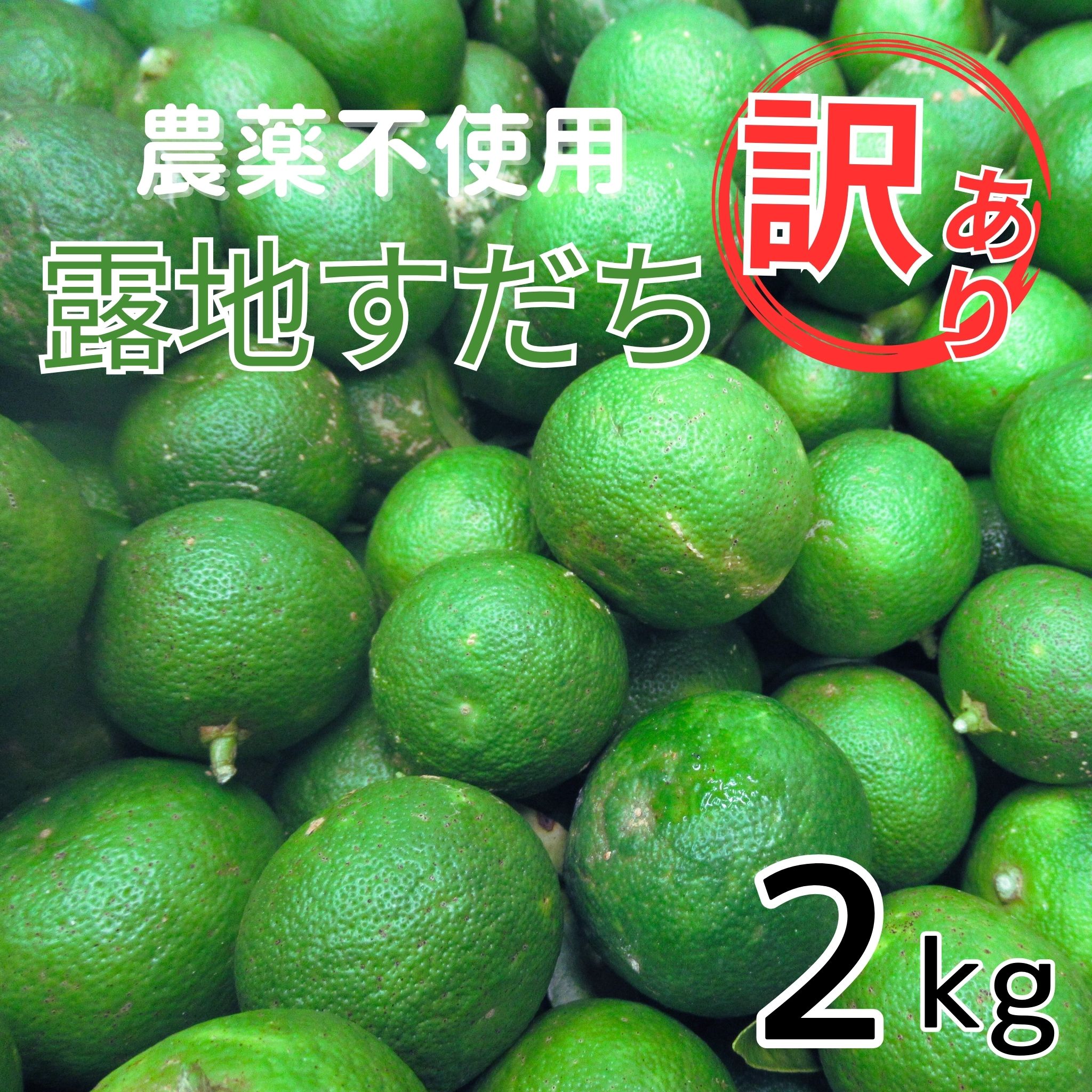 【ふるさと納税】訳あり【B級】露地スダチ2kg　※2024年9月頃から発送　※離島不可