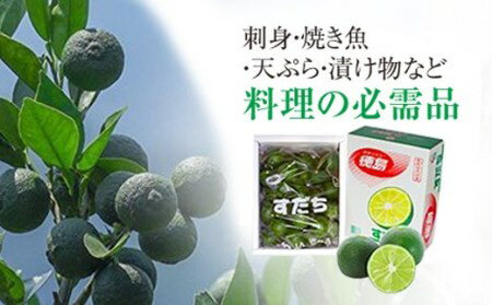 【ふるさと納税】佐那河内名産！露地すだち　1kg(2L~3L）※2022年8月下旬ごろから発送