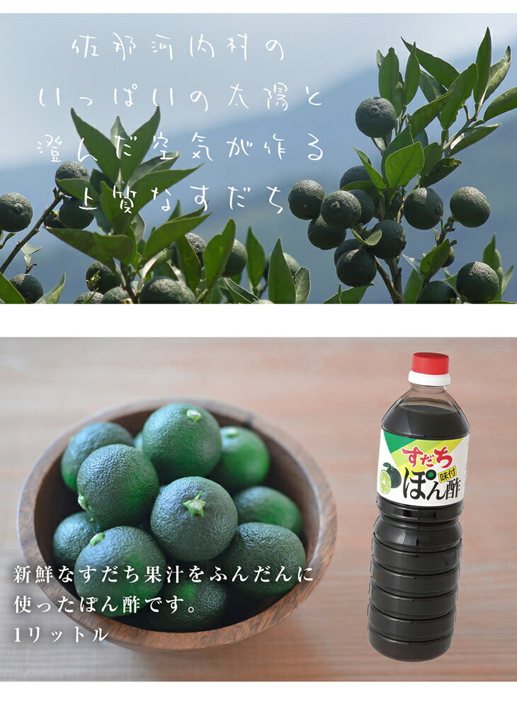 【ふるさと納税】すだちポン酢　1000ml×2本(箱入り)