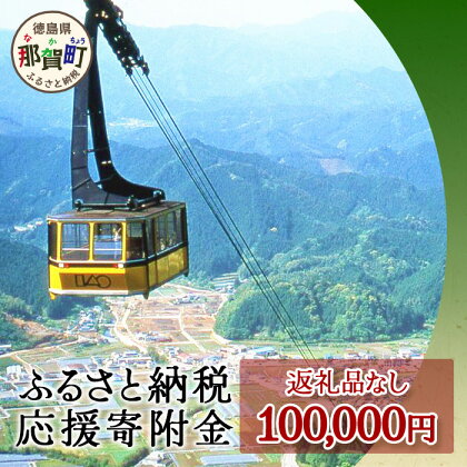 【返礼品なしの寄附】徳島県那賀町 1口：100,000円 ［徳島県 徳島 那賀町 那賀 寄附 おうえん 応援 しえん 支援 応援したい おうえん寄付金 応援寄付金 寄付のみ 返礼品なし 返礼品なしの寄附 100,000円］【NY-6】