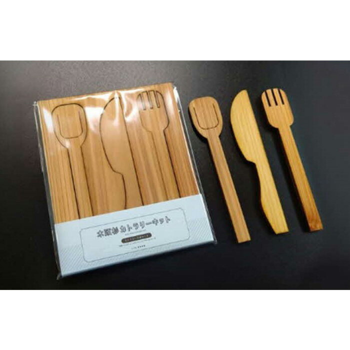 【ふるさと納税】木頭杉のカトラリーキット（3本セット）NW-28【徳島県 那賀町 国産 木頭杉 杉 杉 手作り キット 工作 自由研究 夏休み ギフト プレゼント オリジナル 制作】