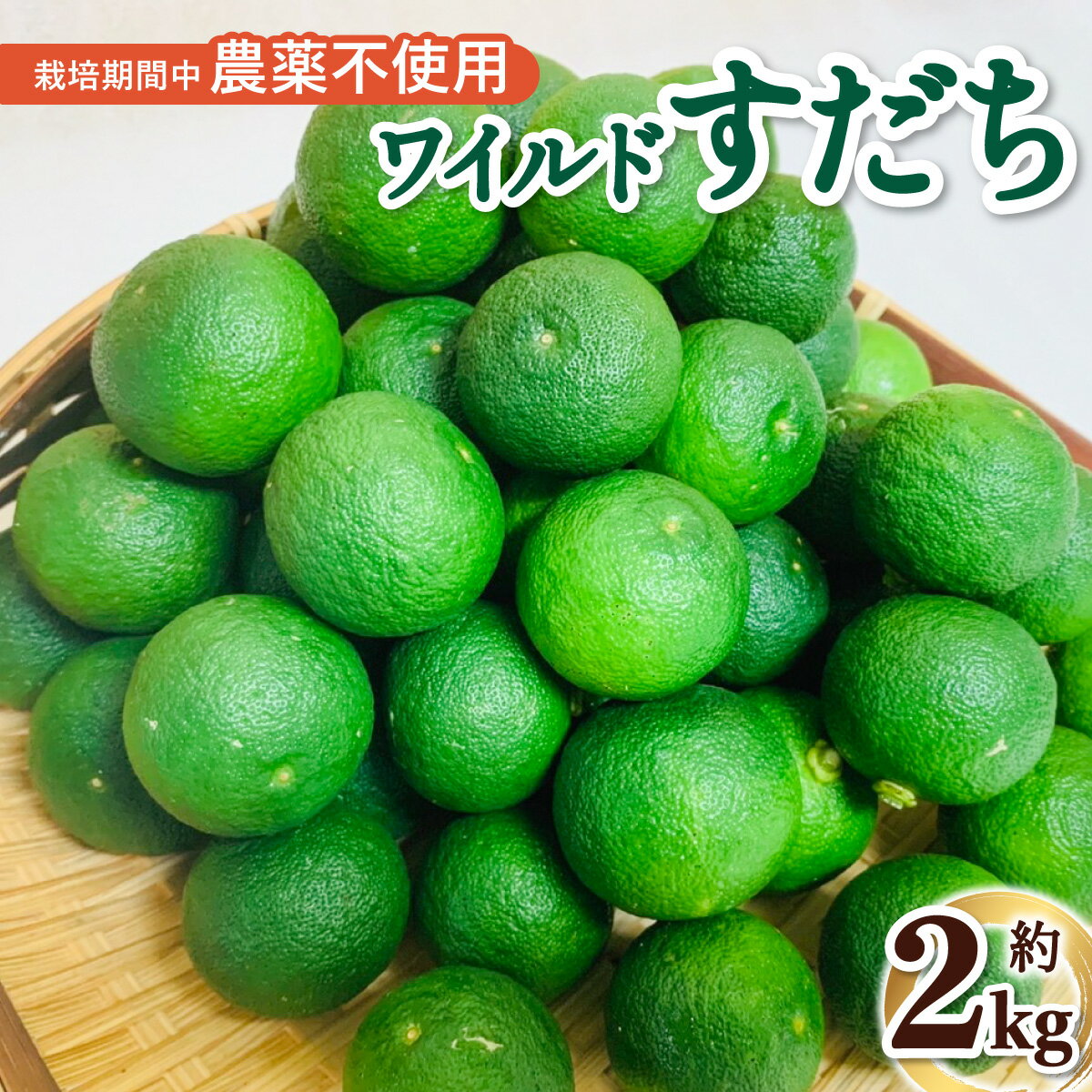 【ふるさと納税】先行予約 訳あり すだち 約2kg 数量限定 スダチ 酢橘 ワイルドすだち 徳島県産 栽培期間中農薬不使用 【9月中旬以降発送】のサムネイル