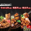 【ふるさと納税】 お肉屋さんの丼 牛カルビ丼の具 焼豚丼の具