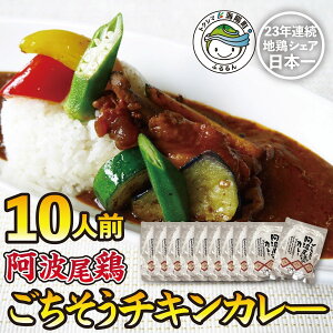 【ふるさと納税】 カレー レトルト 阿波尾鶏 10食入り 阿波尾鶏のごちそうチキンカレー 徳島 地鶏 あわおどり