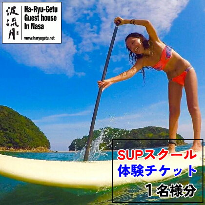 波流月 SUP スクール 体験 チケット (1名様分) スタンドアップパドル サップ マリンアクティビティ マリンスポーツ 四国 徳島 徳島県 海陽 海陽町 宍喰 那佐 体験チケット 観光