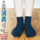 【ふるさと納税】 五本指 靴下 5足 消臭 ソックス セット スニーカー丈 22〜24cm 婦人サイズ くつした レディース 婦人