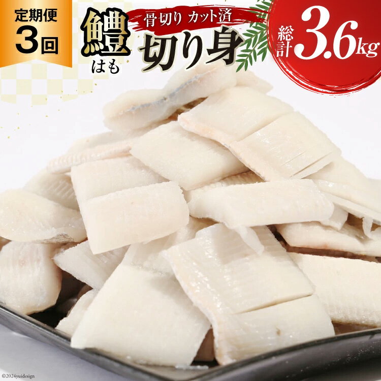 鱧 定期便 カット済み 骨切り 鱧切り身 1.2kg 3回 総計3.6kg [とこ丸 徳島県 北島町 29bj0003] 切り身 冷凍 国産 ハモ はも 骨切り