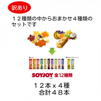 【ふるさと納税】【訳あり】SOYJOY　詰め合わせセット　おまかせ4種48本【1170189】