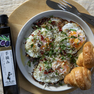 【ふるさと納税】小豆島産100%　エキストラバージンオリーブオイル[手摘み]　2本セット【1606556】