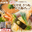【ふるさと納税】【山田家】心温まる讃岐の味セット〜冷凍讃岐うどん えび天・きつね・かき揚げセット/10人前(香川県)【配送不可地域:離島】【1628887】