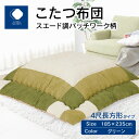 【ふるさと納税】ふとんファクトリー FUTON FACTORY こたつ布団 スエード調 パッチワーク 柄 185x235cm グリーン 長方形 こたつ ふとん 厚掛け こたつ掛け布団 カラー 家具 インテリア おしゃれ 暖房 冬 フランネル生地 あったかい あったか 高松市 送料無料