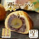 【ふるさと納税】栗いっパイ10個入(化粧箱入り) 栗 パイ 和洋折衷 和菓子 洋菓子 和洋 お菓子 菓子 お茶菓子 渋皮栗 パイ生地 粒あん 渋皮つき 栗一粒 つぶ餡 完全自家製 ブレンド小豆 ギフト 化粧箱 プレゼント おすすめ 人気 香川県 高松市 送料無料 1