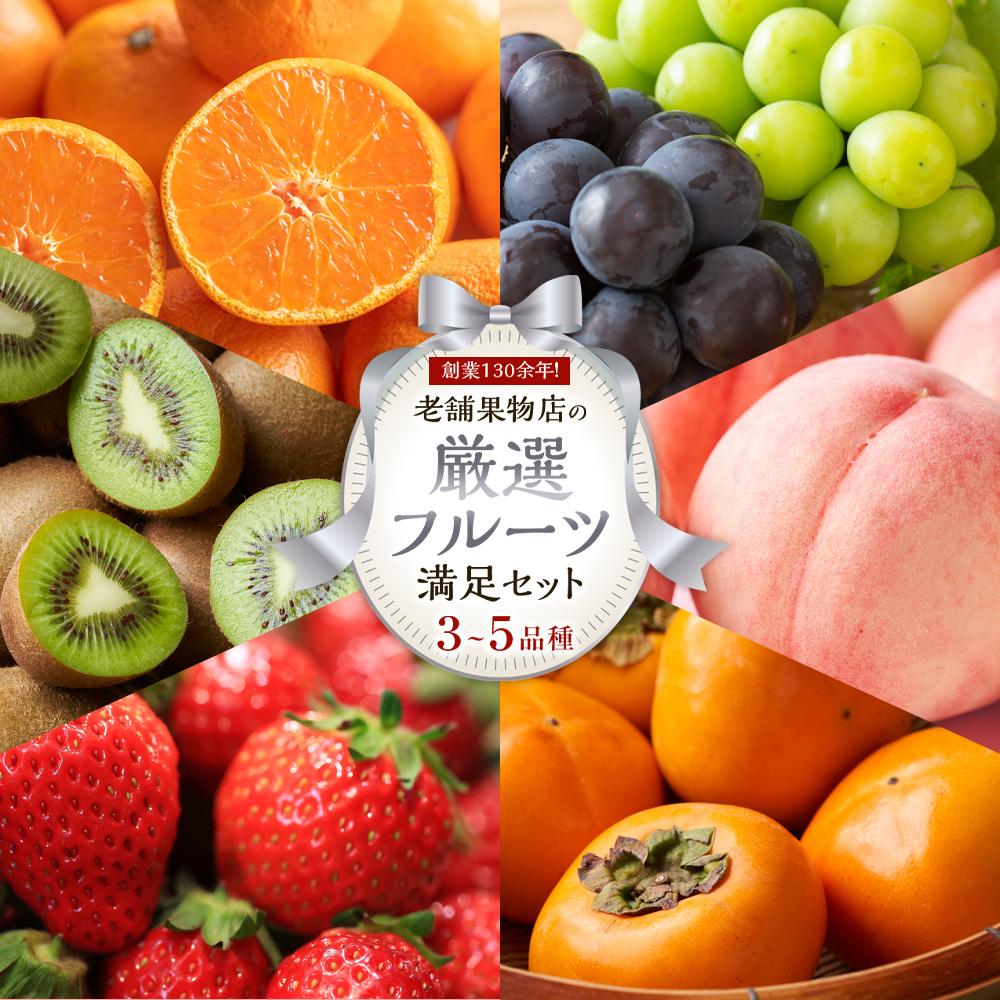 【ふるさと納税】創業130余年!老舗果物店が見極めた、厳選フルーツ詰合せ♪満足セット (3~5品種) | フルーツ 果物 くだもの 食品 人気 おすすめ 送料無料