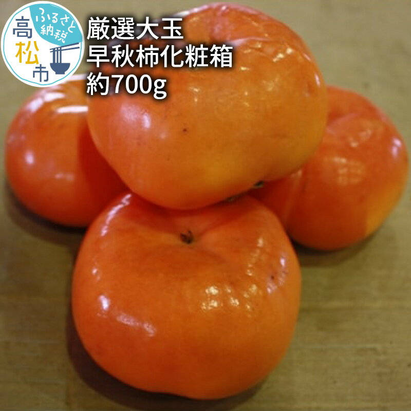 【ふるさと納税】 厳選 大玉 早秋柿 化粧箱 700g 柿 果物 フルーツ ギフト 贈答用 贈り物 プレゼント 食品 グルメ 人気 おすすめ オススメグルメ お取り寄せ お取り寄せグルメ 産地直送 旬 香…