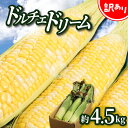 特産品説明 名称 【ふるさと納税】訳あり ご家庭用ドルチェドリーム 約4.5kg【2024年6月上旬〜2024年7月上旬配送】 内容量 ご家庭用ドルチェドリーム約4.5kg 原産地:高松市 配送温度帯 冷蔵 賞味期限 7日 説明 瀬戸内の温暖な気候に後押しされ、太陽に向かってぐんぐん伸びる生命力豊かな香川県産とうもろこしは甘味が強く、食感も良いのが特徴です。バイカラ種の「ドルチェドリーム」は果汁たっぷり、フルーツのような味わいの品種です。 ご家庭用のため、サイズ不揃い、小さめのサイズ、粒の不揃い、粒の割れ、部分的な黒ずみ、ちょっとした虫食い痕がみられるものが含まれます。 注意事項 ※天候の影響で収穫量・収穫時期が遅れた場合、発送が遅れる場合があります。予めご了承ください。 ※画像はイメージです。 申込期日 〜2024年6月中旬予定 発送期日 6月上旬〜7月上旬の順次発送 提供事業者 （株）五色青果（JA香川県商品取扱い） ・ふるさと納税よくある質問はこちら・寄附申込みのキャンセル、返礼品の変更・返品はできません。あらかじめご了承ください。・離島にはお届けできません。【ふるさと納税】訳あり ご家庭用ドルチェドリーム 約4.5kg【2024年6月上旬〜2024年7月上旬配送】