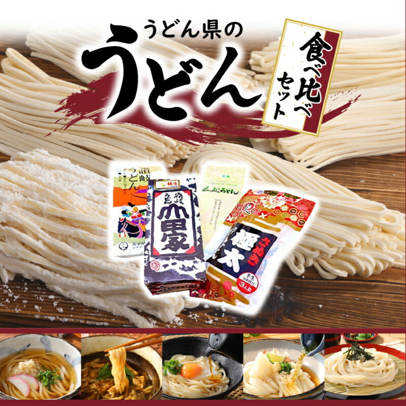 【ふるさと納税】《レビューキャンペーン》うどん 食べ比べ セット 4種類 瀬戸・たかまつネットワーク うどん県 名店 山越うどん 藤井製麺 山田家 石丸製麺 讃岐うどん コシ 食品 人気 おすすめ お取り寄せ お取り寄せグルメ 送料無料