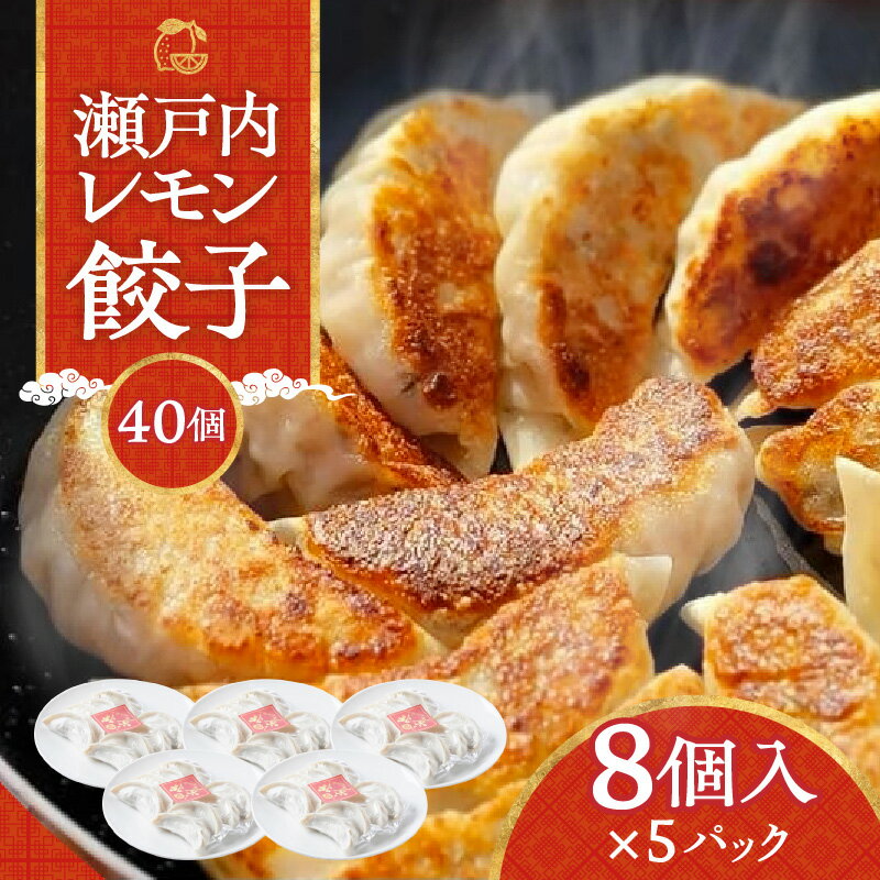 【ふるさと納税】餃子 讃岐餃子 讃岐 瀬戸内 レモン 40個 8個入 5パック オリーブ豚 挽肉 香川県産小麦 さぬきの夢 玉ねぎ ニラ もちもち お取り寄せ お取り寄せグルメ 冷凍 香川県 高松市 送料無料