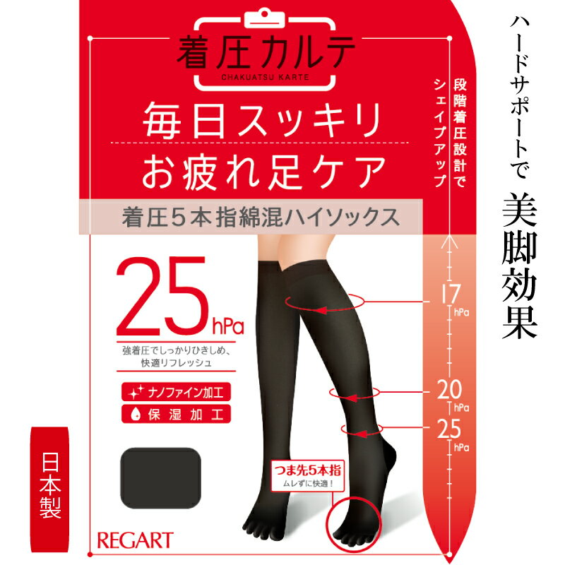 【ふるさと納税】 【メディックピエドシリーズ】着圧5本指綿混ハイソックスS~Mサイズ ブラック ソックス くつした 靴下 日用品 美容 着圧ソックス 生活用品 ...