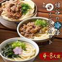【ふるさと納税】 うどん 冷凍うどん 3種 食べ比べ セット 麺処 綿谷 肉ぶっかけうどん 4人前 8人前 肉カレーうどん かけうどん 詰め合わせ 讃岐うどん 肉うどん カレーうどん 麺 製麺 肉 牛肉 簡単 惣菜 おかず ご当地 ご当地グルメ 冷凍 冷凍配送 香川県 丸亀