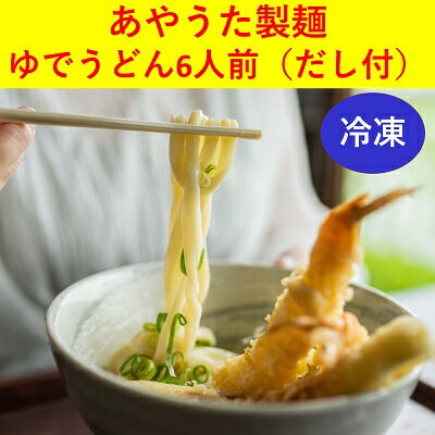 【ふるさと納税】あやうた製麺　ゆでうどん6人前（だし付き）［冷凍］　【麺類・うどん・ゆでうどん・冷凍保存】　お届け：入金確認後、順次発送いたします。