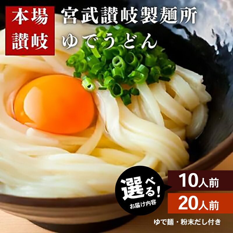 【ふるさと納税】丸亀からお届け！元祖さぬきゆでうどん　10人