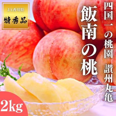 【ふるさと納税】讃州丸亀 飯南の桃 約2kg（目安:6玉～8玉 特秀品クラス/贈答箱）　【果物類・フルー...