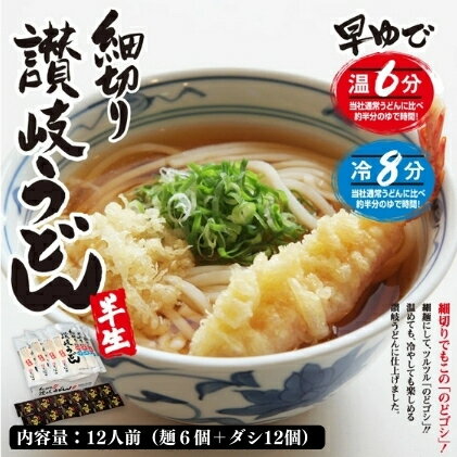 22位! 口コミ数「0件」評価「0」うどん 讃岐 絶妙なのどごし 細切り うどん 12人前 ダシ付 麺類 乾麺 惣菜 讃岐うどん さぬきうどん お中元 コシ 生麺 ぶっかけ 冷･･･ 