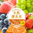 17位! 口コミ数「0件」評価「0」フルーツ定期便 丸亀讃美果 計2回定期便／ 果実 果物 旬 定期配送 シャインマスカット 桃 みかん いちご ピオーネ ぶどう　詰め合わせ ･･･ 