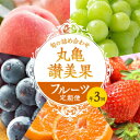 7位! 口コミ数「0件」評価「0」フルーツ定期便 丸亀讃美果 計3回定期便／ 果実 果物 旬 定期配送 シャインマスカット 桃 みかん いちご ピオーネ ぶどう　詰め合わせ ･･･ 