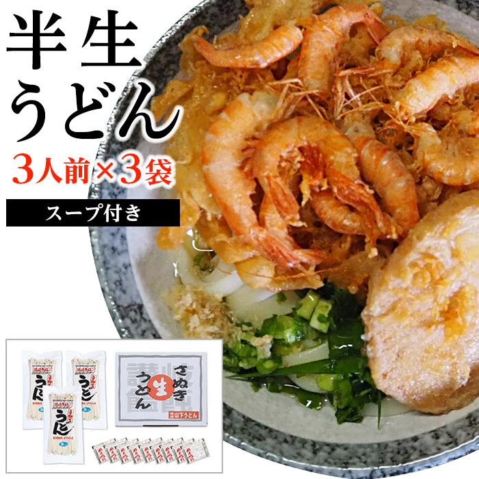 31位! 口コミ数「0件」評価「0」【山下うどん】半生うどん 9食入【3人前×3袋】 | 香川県 坂出市 香川 四国 楽天ふるさと 納税 返礼品 お礼の品 支援 お取り寄せグル･･･ 