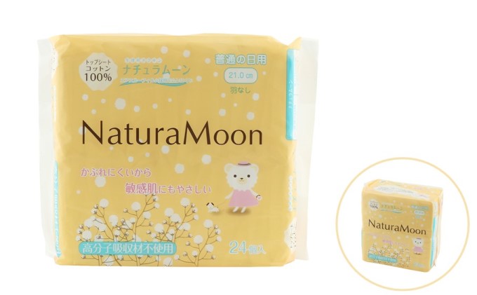 【ふるさと納税】ナチュラムーン生理用品　普通の日用羽なし24個入×24個（1ケース）　【ファッション・女性・レディース・雑貨・日用品・ナチュラムーン生理用品・生理用品・羽なし】