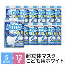 【ふるさと納税】超立体マスクこども用ホワイト（5枚×12袋）ユニ チャーム 【雑貨 日用品 対策】 お届け：ご寄附（ご入金）確認後 約2週間～1カ月程度でお届けとなります。