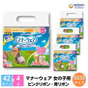 【ふるさと納税】マナーウエア 女の子用 SSSS ピンクリボン・青リボン 42枚×4 ペット用品 ペット用おむつ お届け:ご寄附(ご入金)確認後、約2週間〜1...
