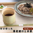 【ふるさと納税】涼しさ満点 竹で作った 箸とそば猪口 5人セット お届け:ご寄附(ご入金)確認後、約2週間〜1カ月程度でお届けとなります。