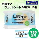 【ふるさと納税】【キシリトール配合】口腔ケアウェットシート 50枚入り×15個セット(750枚) お届け:ご寄附(入金)確認後、2週間で順次出荷いたします。