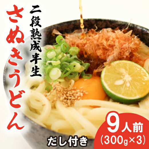 【ふるさと納税】 うどん さぬきうどん 9人前 だし付き 二