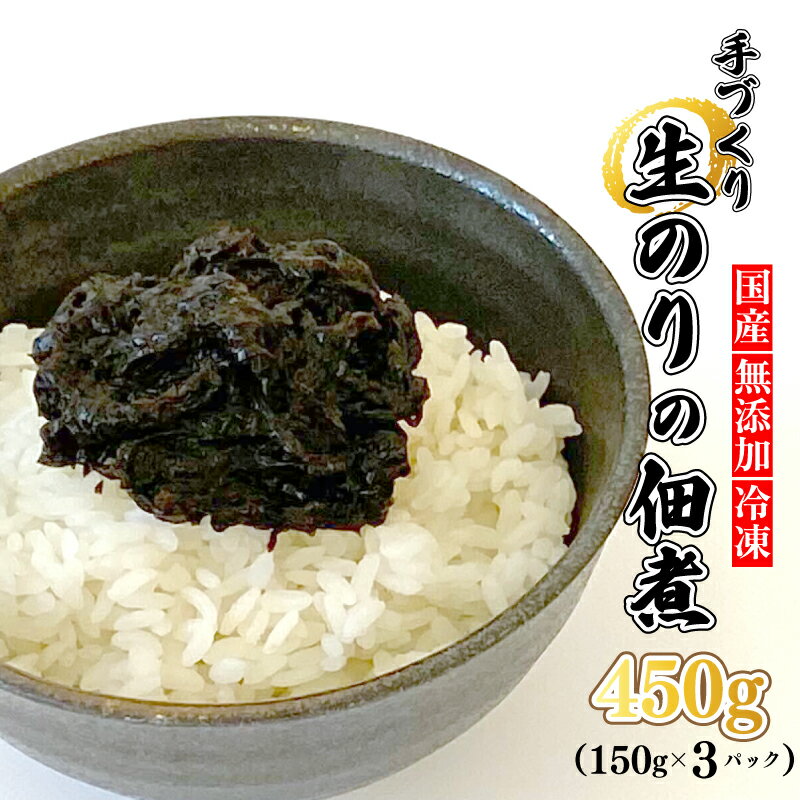 佃煮 のり 無添加 冷凍 国産 手づくり 生のり 450g 大塩水産