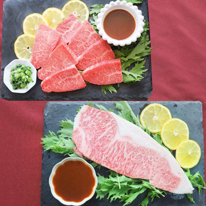 【ふるさと納税】黒毛和牛 霜降りロース ステーキ (180g)&カルビ (250g) 焼肉 (250g) セット 計960g