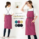 【ふるさと納税】バイカラー クロス エプロン【全6色展開】