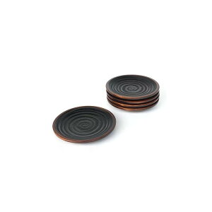【ふるさと納税】【香川漆器】茶托 5枚組 象谷渕すり(12cm) | 食器 カトラリー 日用品 人気 おすすめ 送料無料