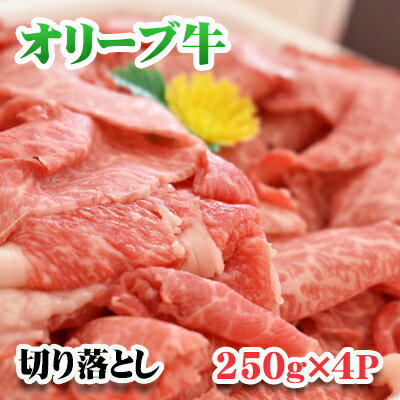 【ふるさと納税】香川県産黒毛和牛オリーブ牛「切り落とし 250g×4p」　【お肉・牛肉】　お届け：発送可能時期より順次発送予定