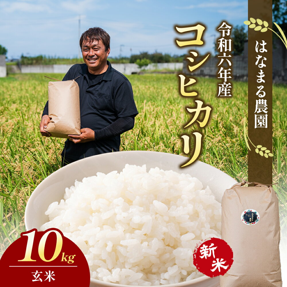 はなまる農園令和6年新米香川県産「コシヒカリ(玄米)10kg」 [お米 玄米 コシヒカリ] お届け:2024年9月10日〜2025年1月31日