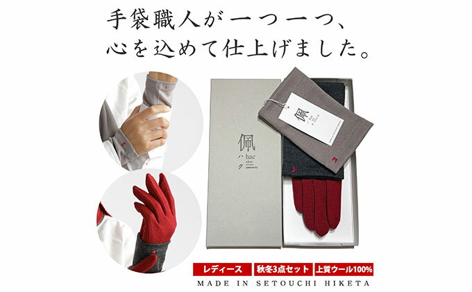 【ふるさと納税】佩（ハク）手袋ギフトセット　【ファッション ファッション小物 手袋ギフト マフラー 手袋】