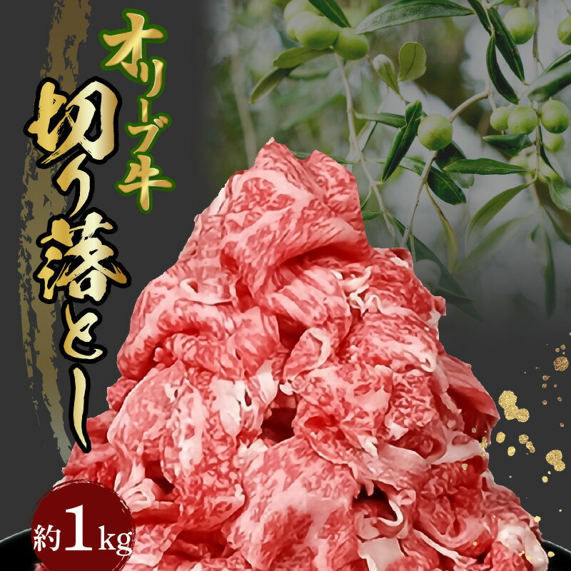 【ふるさと納税】黒毛和牛 オリーブ牛 切り落とし 約1kg (約500g×2) 讃岐牛 すき焼き しゃぶしゃぶ 焼...