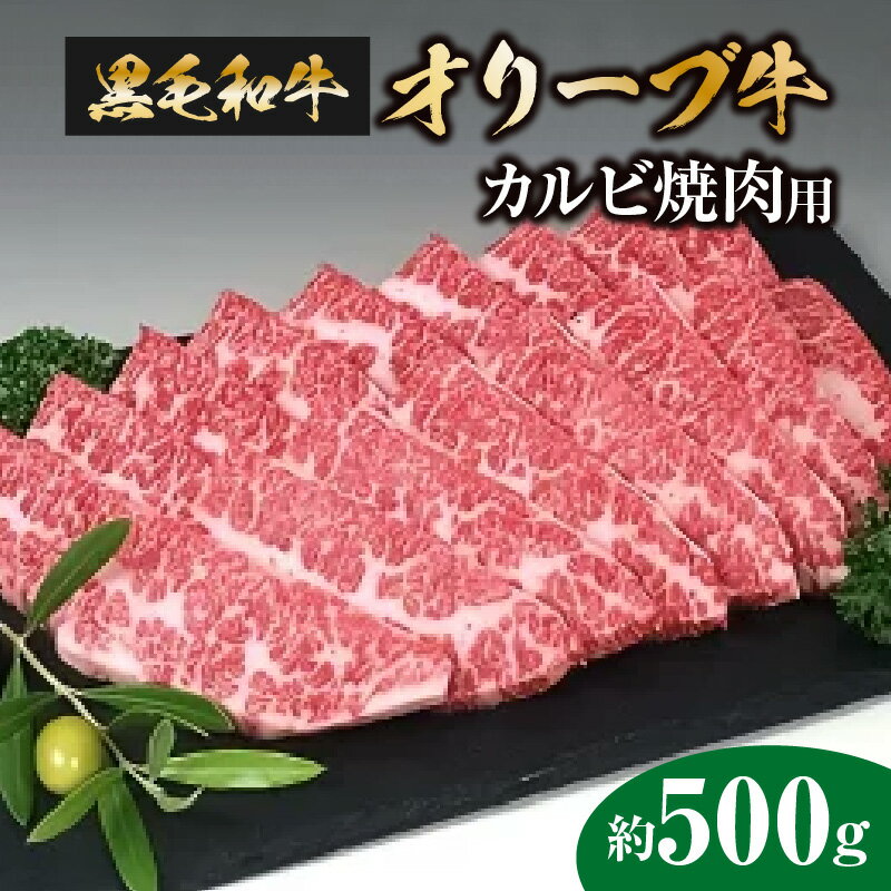 黒毛和牛オリーブ牛 カルビ焼肉用 約500g