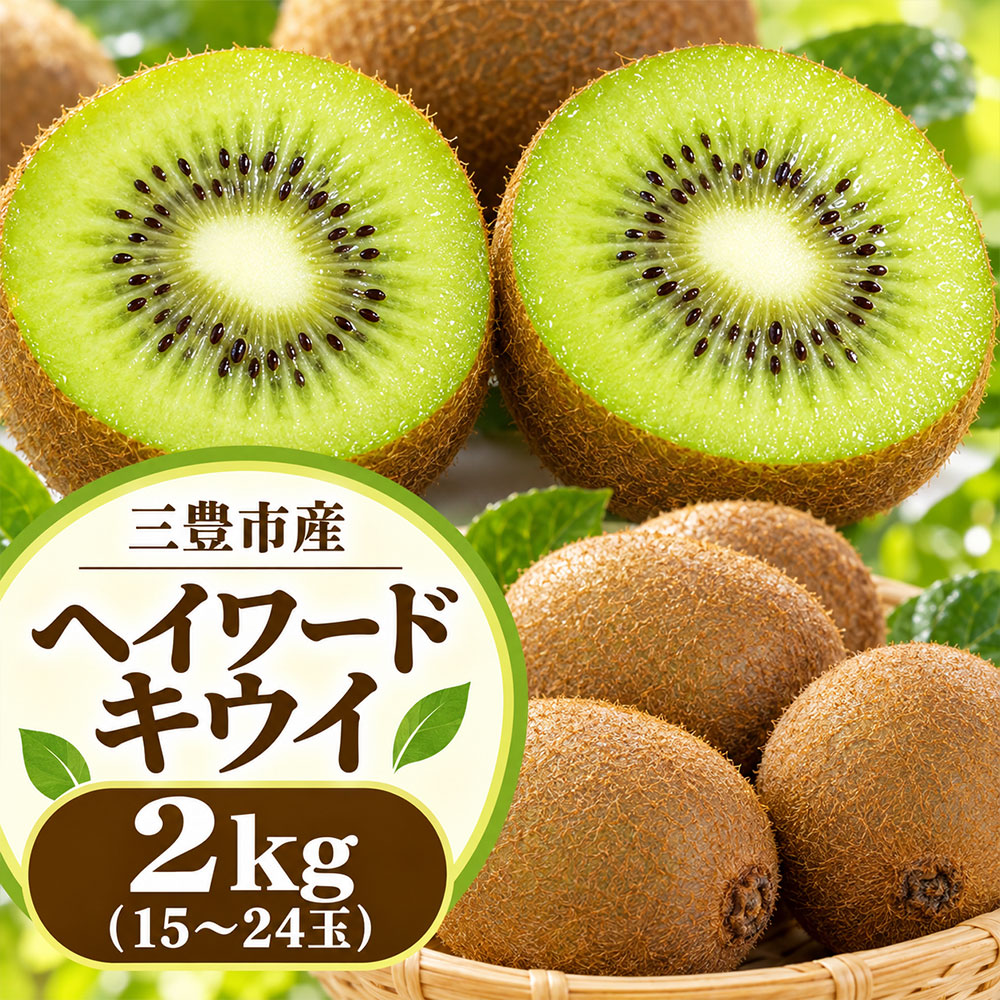 キウイ 三豊市産 ヘイワードキウイ 約2kg [ グリーンキウイ キウイフルーツ 果物 フルーツ 旬 国産 香川県産 産地直送 お取り寄せ 家庭用 送料無料 季節限定 さぬき 10,000円 返礼品 香川県 三豊市 五色青果 ]