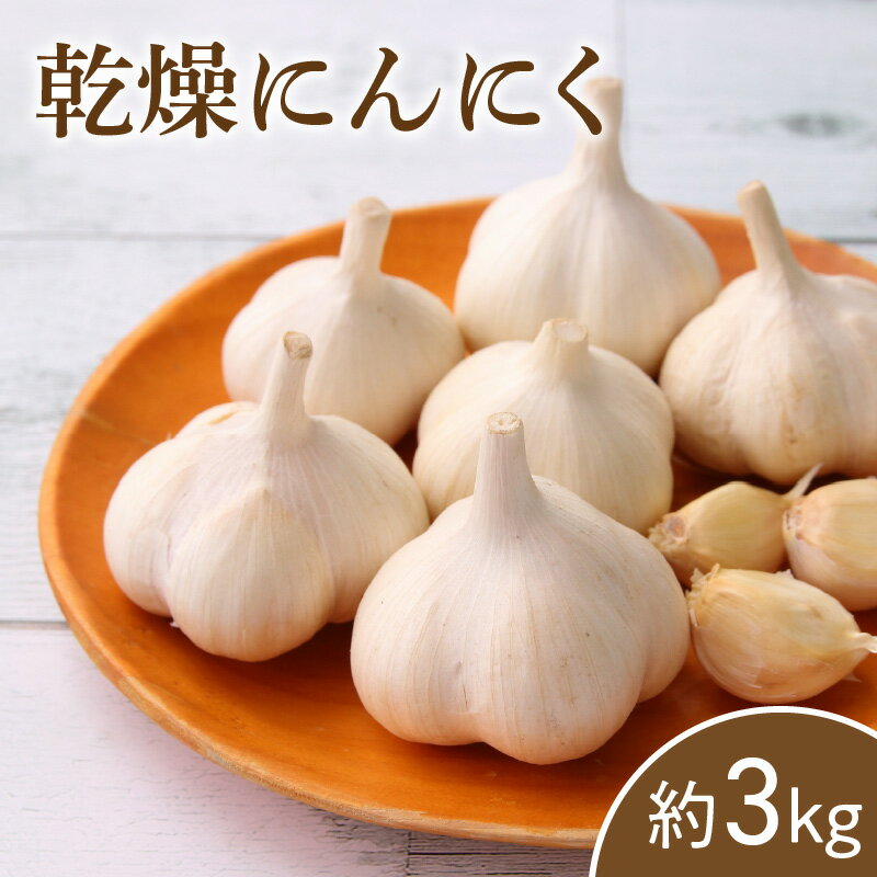 【ふるさと納税】【先行予約】乾燥にんにく　約3kg